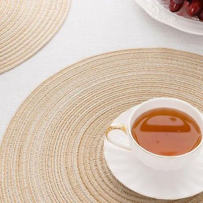Pöytäliinat – pyöreät, punotut